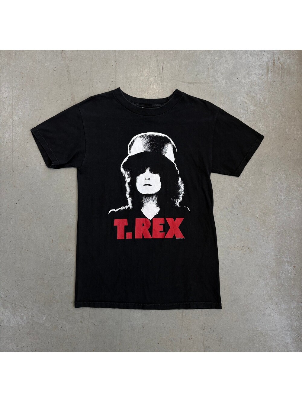 Vintage T. Rex Portrait Graphic Band T-Shirt Small Black